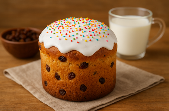 Easter cake with raisins